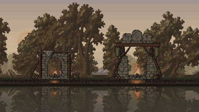 An accelerated day and night around the completed Stone Hearth and Soulforge.