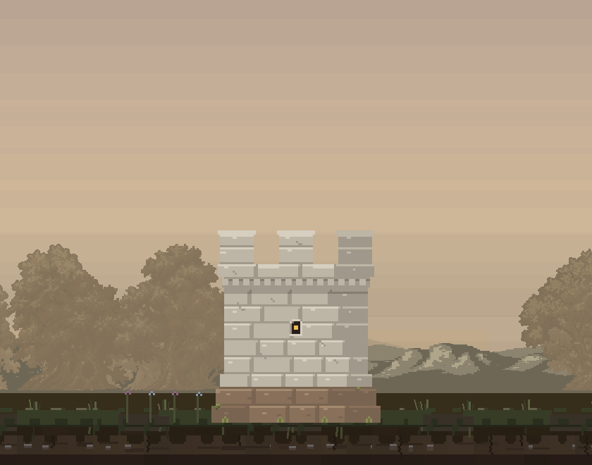 The Watch Perch is built on the Marble wall, then dismantled.