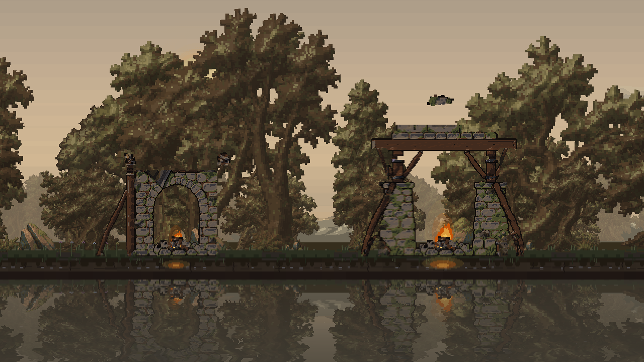 The hearths after the first staged damage impacts.