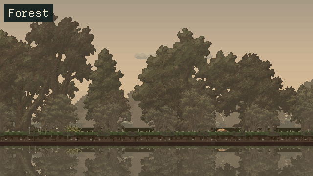 A labelled comparison of all ten Ghosthold biomes, showing their current trees, shrubs and ground flora in the world.